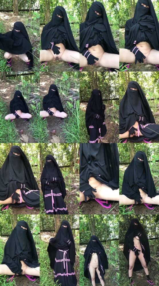 Ukhti bercadar squirt di hutan