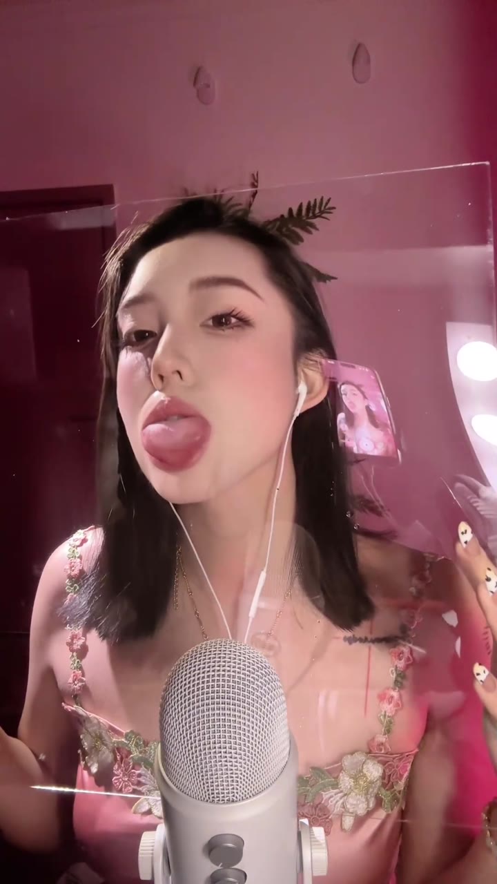 #ASMR     #陈肩睡不醒    亚克👅屏 果酱 花边粉