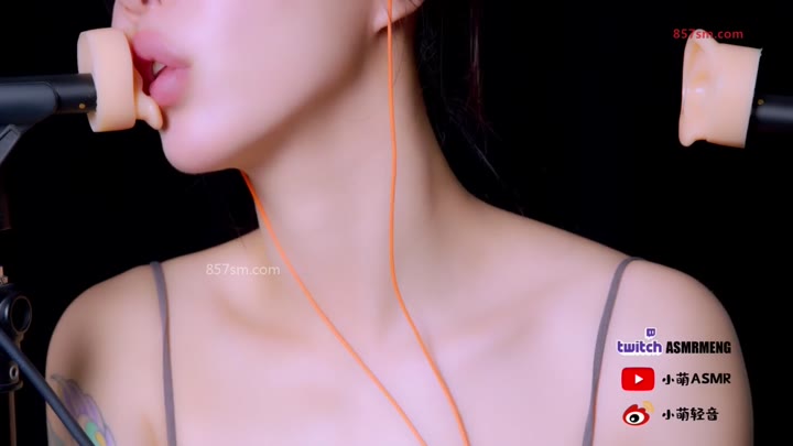 #小萌 口腔音 吊带 舔耳